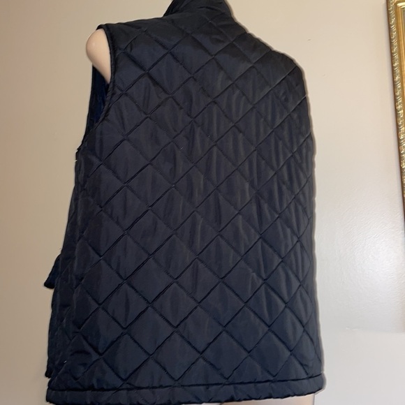 Old navy women’s Small vest quilted puff black jacket basic simple staple zip - Picture 3 of 7